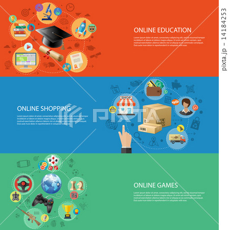 Set Banners of Online Internet Technology 14184253