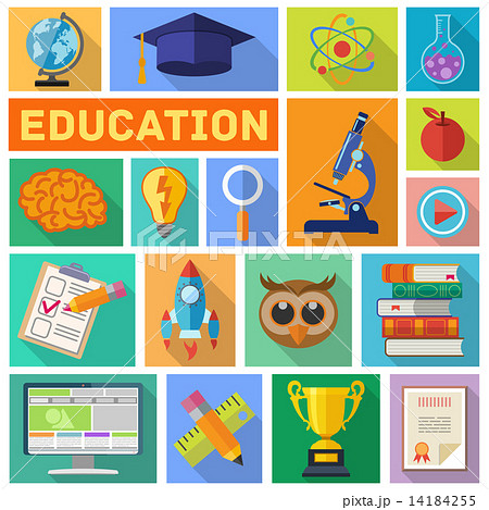 Education Flat Icon Set Education Flat Icon Set 14184255