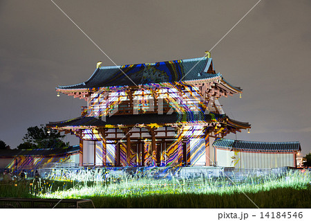 平城京天平祭 朱雀門 一期一会の極彩 デジタル掛軸 14184546
