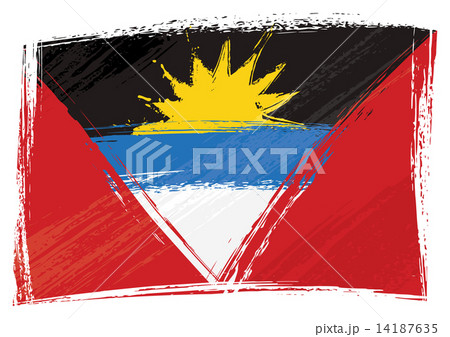 Grunge Antigua and Barbuda flag 14187635