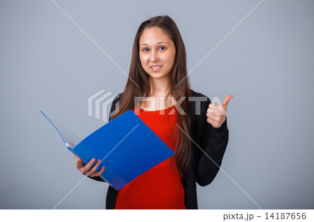 Girl with folder Girl with folder 14187656