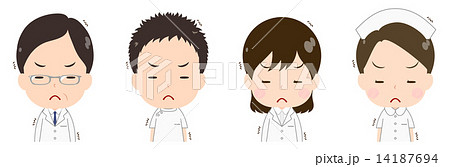 医者 看護師 ストレスのイラスト素材