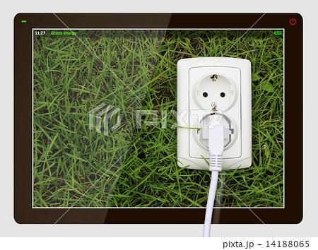 abstract tablet PC - green energy concept abstract tablet PC - green energy concept 14188065