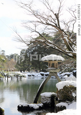 冬の兼六園（徽軫灯籠） 14189141