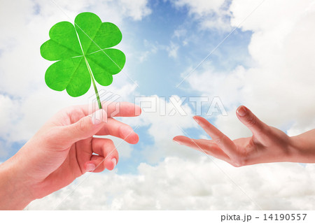 Composite image of hand showing 14190557