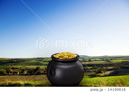 Composite image of pot of gold Composite image of pot of gold 14190616