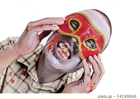 a zombie with a fancy mask 14190848