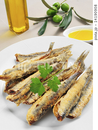 spanish boquerones fritos, battered and fried anchovies typical spanish boquerones fritos, battered and fried anchovies typical 14190908