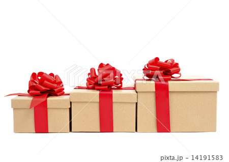 gift boxes with red ribbon 14191583