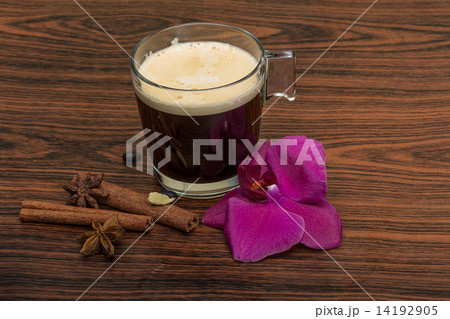 Espresso with orchid 14192905