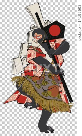 歌川豊国 姿八景 市川団十郎 心猿の秋の月のイメージイラスト 14193602