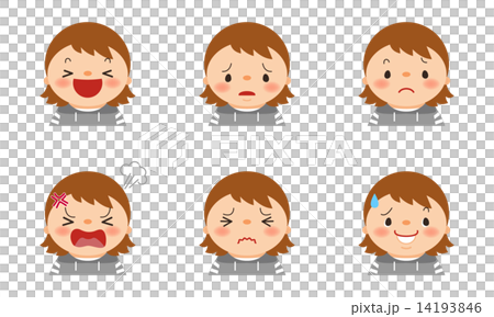若い女性_表情6パターン 若い女性_表情6パターン 14193846
