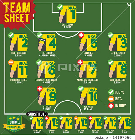 Soccer of Football Team Sheets 14197666