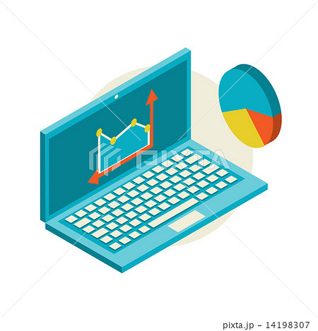Isometric design modern concept of website analytics and SEO data analysis 14198307