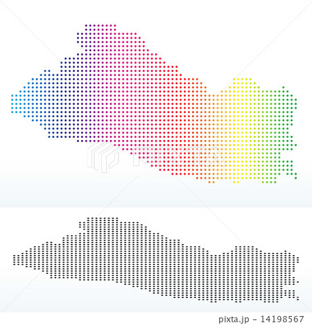 Map of Republic of El Salvador with Dot Pattern Map of Republic of El Salvador with Dot Pattern 14198567