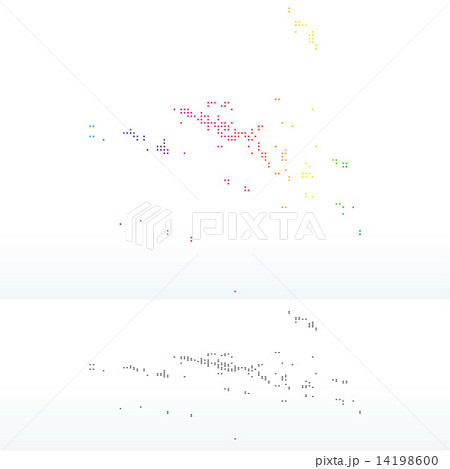 Map of French Polynesia with Dot Pattern 14198600