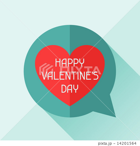 Happy Valentine's illustration in flat style. Happy Valentine's illustration in flat style. 14201564
