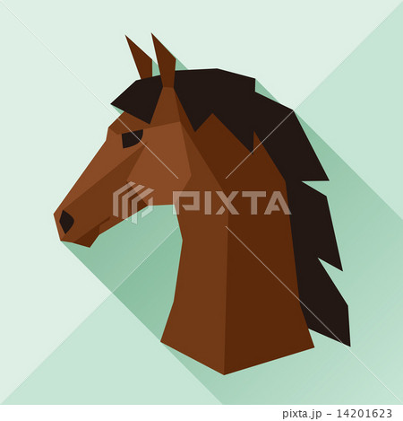 Background with horse head in flat style. Background with horse head in flat style. 14201623