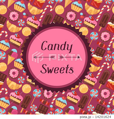 Background with colorful various candy, sweets and cakes. Background with colorful various candy, sweets and cakes. 14201624