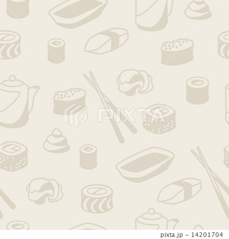 Seamless pattern with sushi. 14201704
