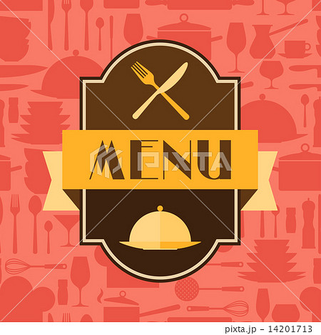 Restaurant menu background in flat design style. 14201713