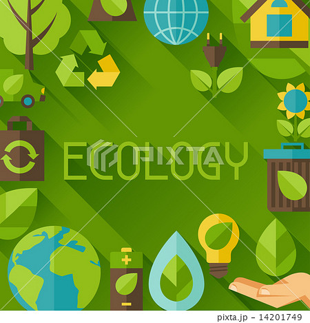 Ecology background with environment icons. Ecology background with environment icons. 14201749