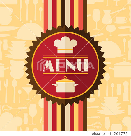 Restaurant menu background in flat design style. 14201772