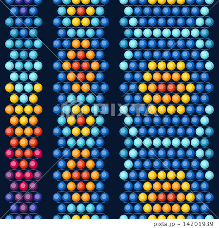 Ethnic african beads abstract color seamless pattern. 14201939