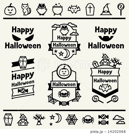 Happy halloween set of badges and icons. 14202068