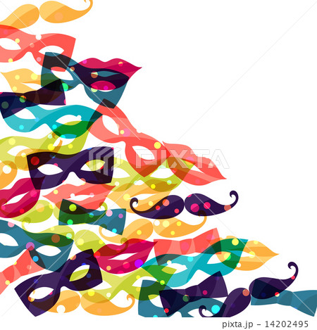 Holiday background with shiny colored carnival accessories. 14202495