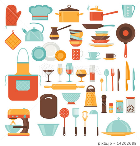 Kitchen and restaurant icon set of utensils. Kitchen and restaurant icon set of utensils. 14202688
