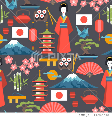 Japan seamless pattern. Japan seamless pattern. 14202718