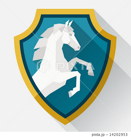 Background with horse standing in flat style. Background with horse standing in flat style. 14202953