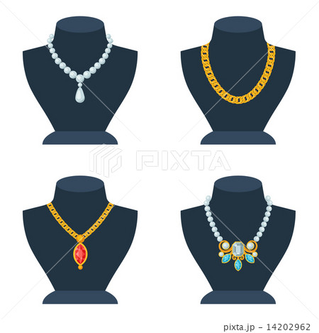 Set of store mannequins for jewelry shop. Set of store mannequins for jewelry shop. 14202962