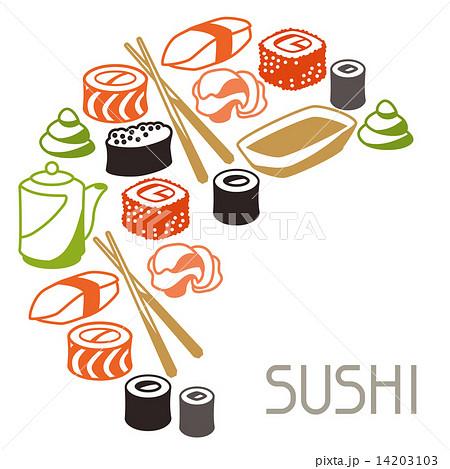 Background with sushi. 14203103