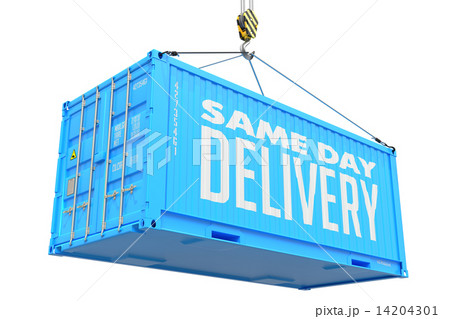 Same Day Delivery - Blue Hanging Cargo Container. 14204301