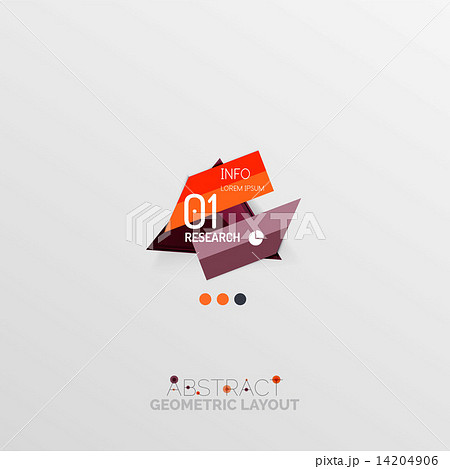 Glossy paper style geometric abstract infographic design Glossy paper style geometric abstract infographic design 14204906