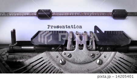 Vintage inscription made by old typewriter Vintage inscription made by old typewriter 14205401