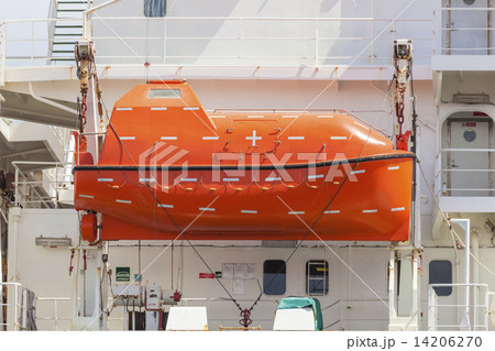 Totally enclosed lifeboat on a cargo ship Totally enclosed lifeboat on a cargo ship 14206270