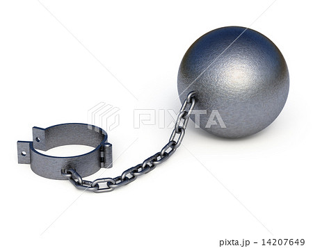 Metal shackles isolated 14207649