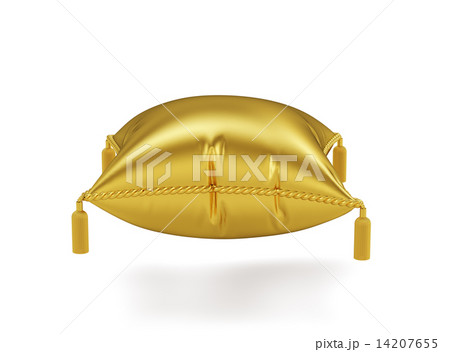 Golden pillow isolated Golden pillow isolated 14207655