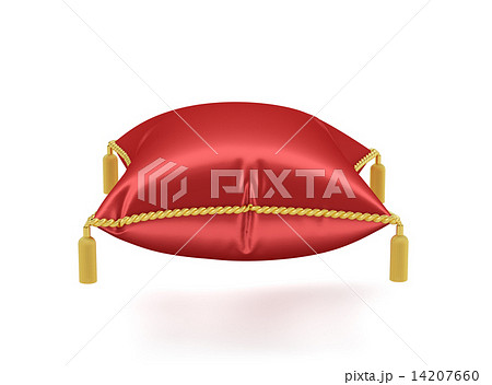 Royal red velvet pillow isolated Royal red velvet pillow isolated 14207660