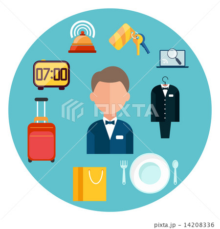 Hotel icons set 14208336