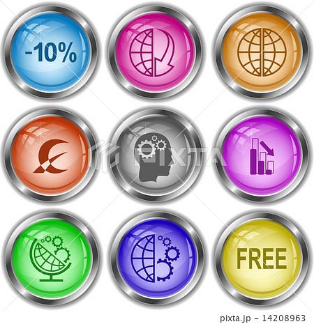 -10%, globe and array down, monetary sign, human brain, graph de 14208963