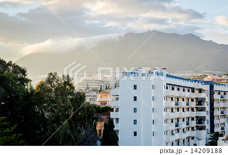 Sunset above the Benalmadena town. Malaga, Spain 14209188