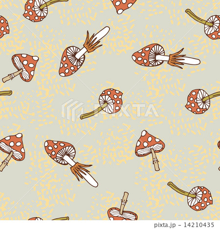Seamless vector pattern of amanita 14210435