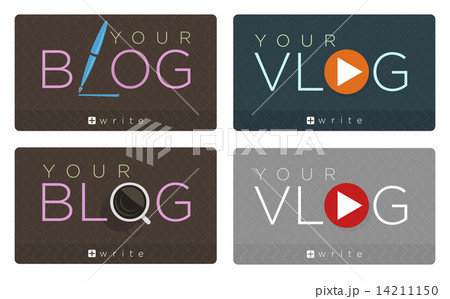 Vector set of blog and vlog icons 14211150
