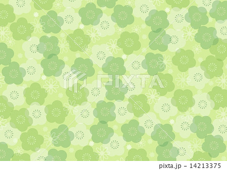 緑色ベースの和柄のイラスト素材 14213375 Pixta