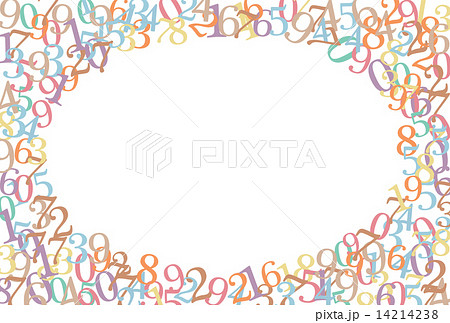カラフルな数字フレーム 14214238