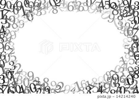 モノトーンの数字フレーム 14214240